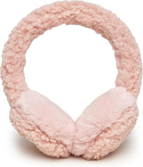 Kids Adjustable Earmuffs - Sherpa - Rose