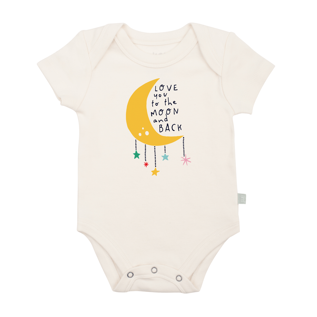 Baby graphic organic bodysuit | moon and back
