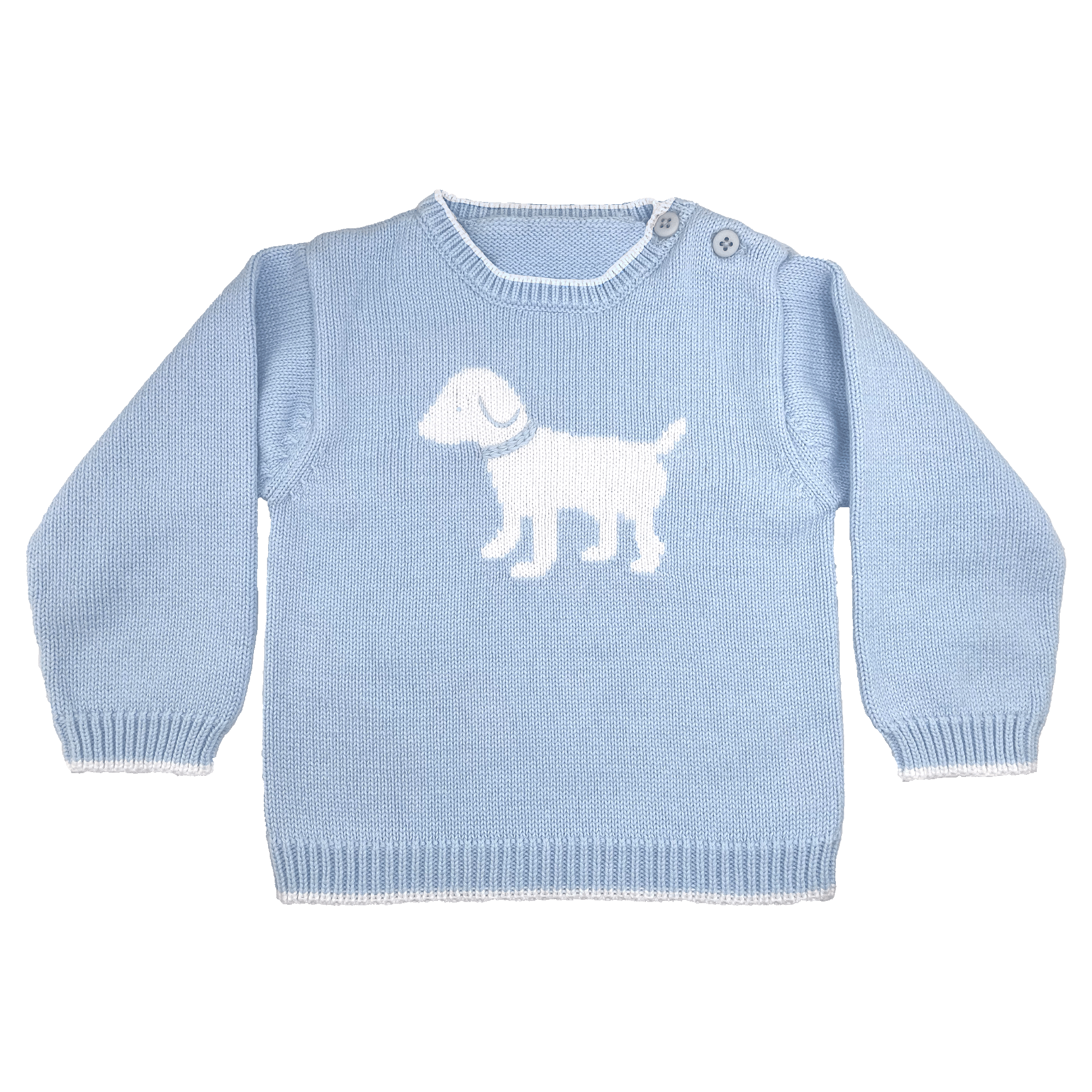 Dog Knit Sweater in Blue