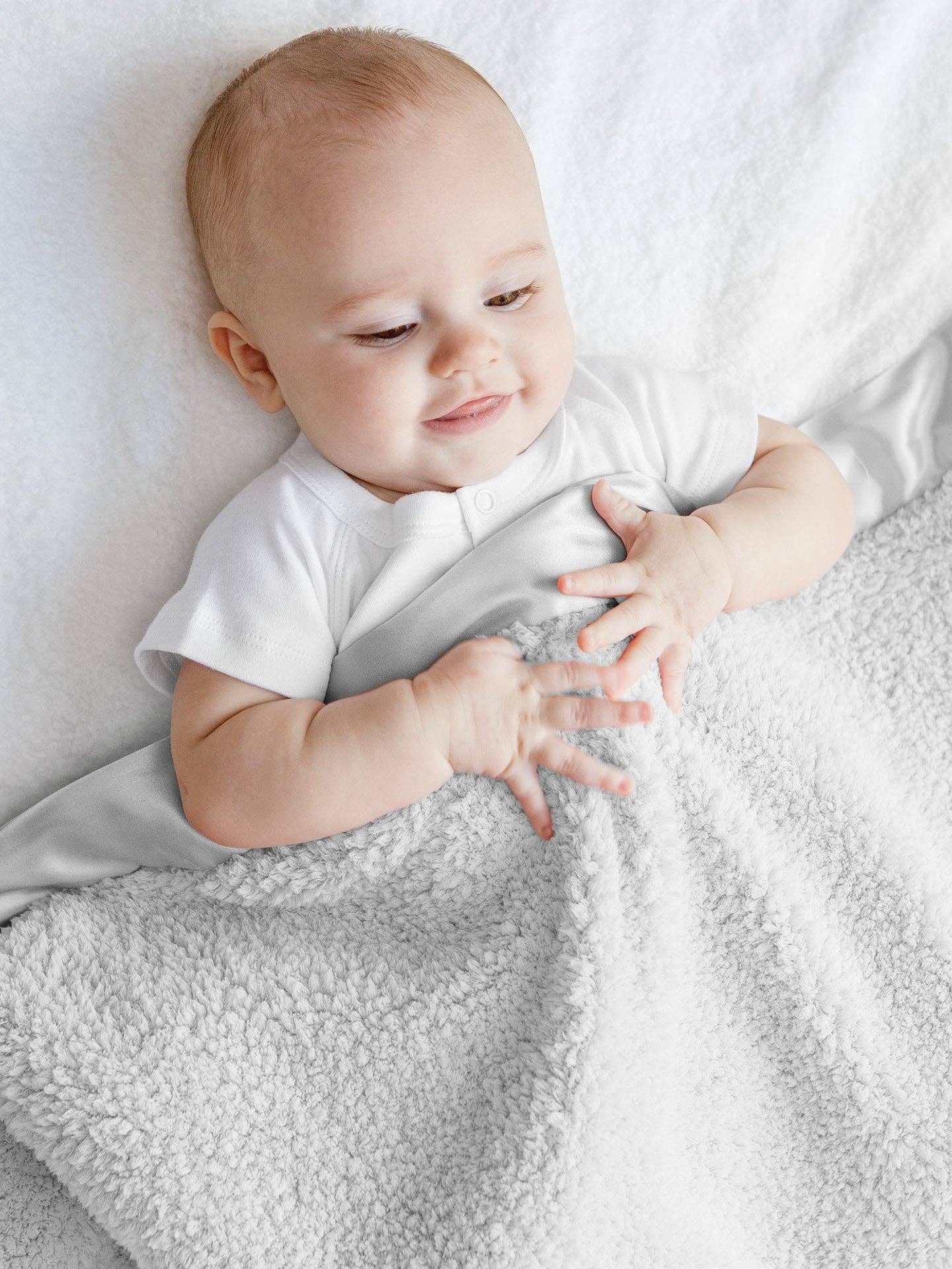 Chenille Baby Blanket: Unboxed / Denim