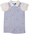 Good Lad Newborn/Infant Boy Shortall Set with  Embroidery