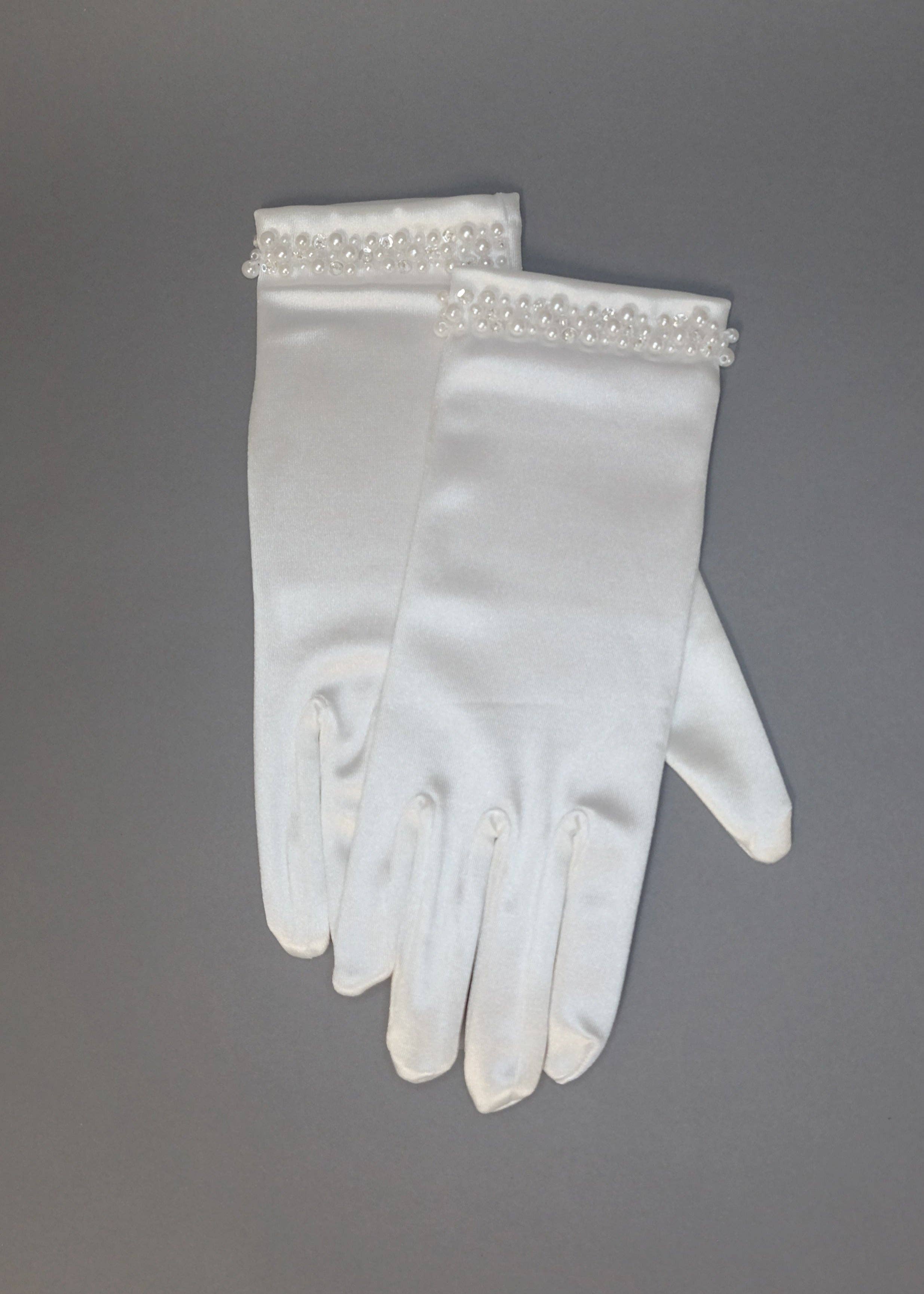 Communion Gloves with Pearl Cuff