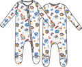 Vintage Ski Patches - 2 Way Zipper Footie
