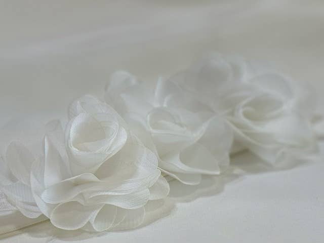 White Floral Baby Headband