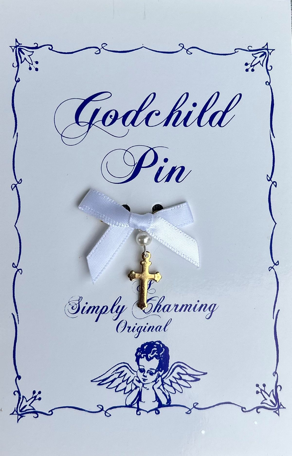 God Child Pin W/ Gold Cross