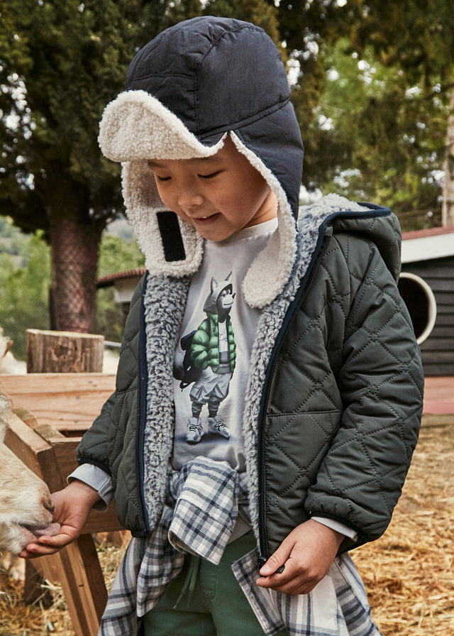 Reversible coat - faux sherpa