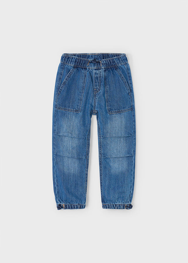 Parachute denim pants
