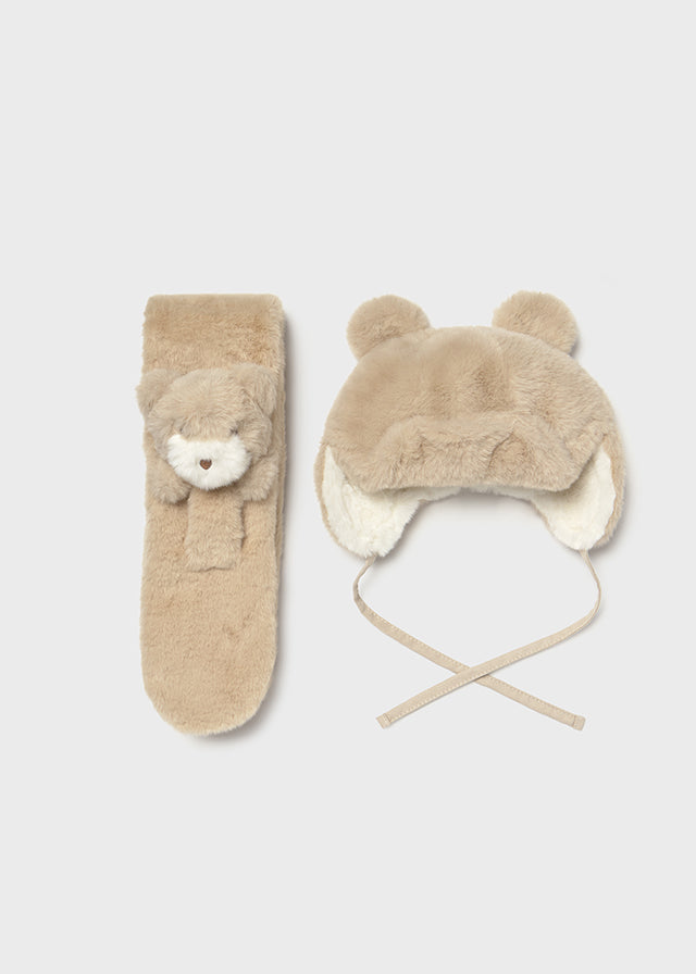 Fur hat & scarf set