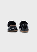 Patent leather mary jane- fur strap
