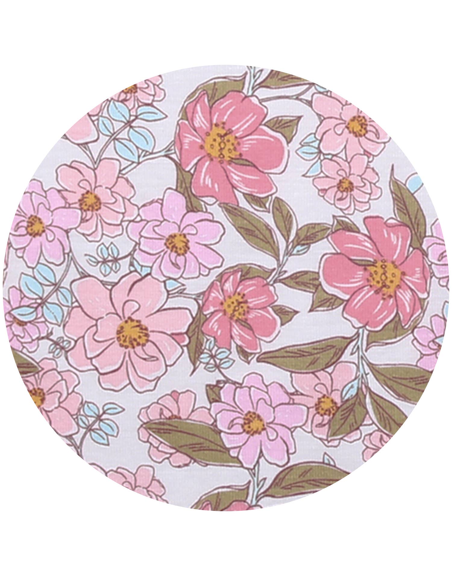 Bamboo Girls Shirring Camelia Long Sleeve PJs