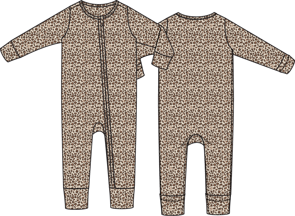 Leopard Rib - Convertible Romper