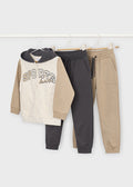 Basic plush 2 pants tracksuit