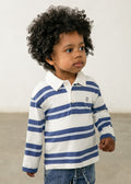 l/s stripes polo