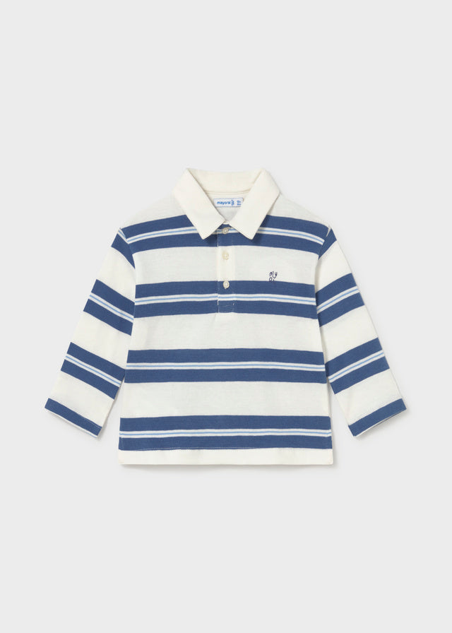 l/s stripes polo