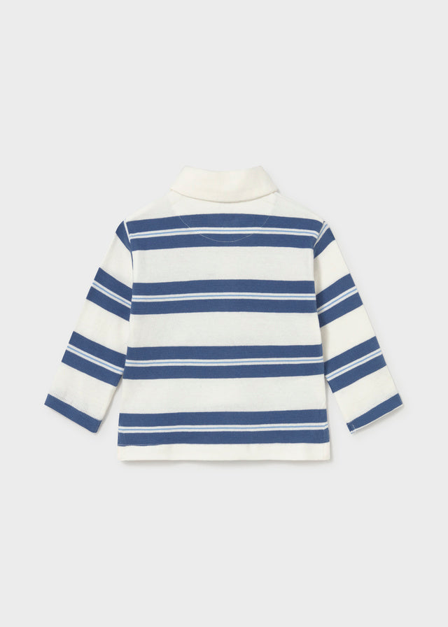 l/s stripes polo