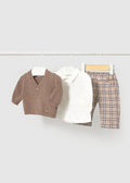 pants and cardigan shirt set