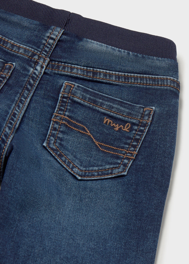 Soft denim jogger pants