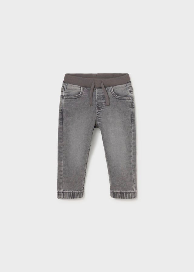 Soft denim jogger pants