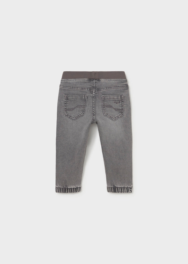 Soft denim jogger pants