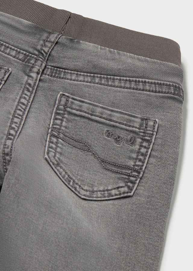 Soft denim jogger pants