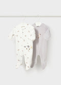 2 Pcs velour onesie
