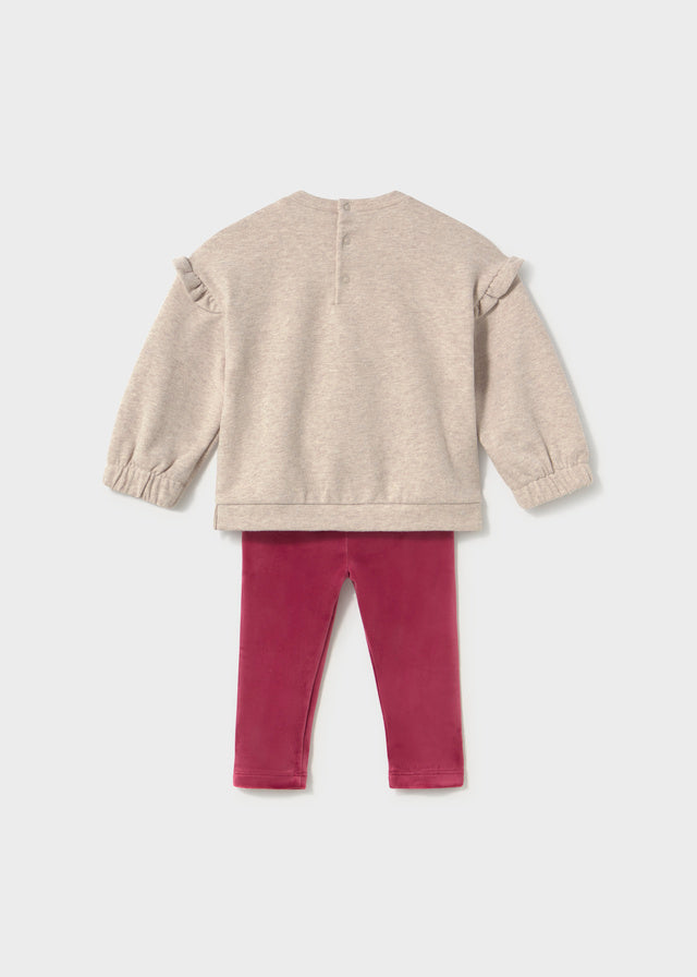 Velvet leggings set