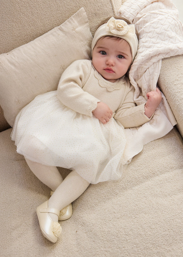 Tricot/tull dress