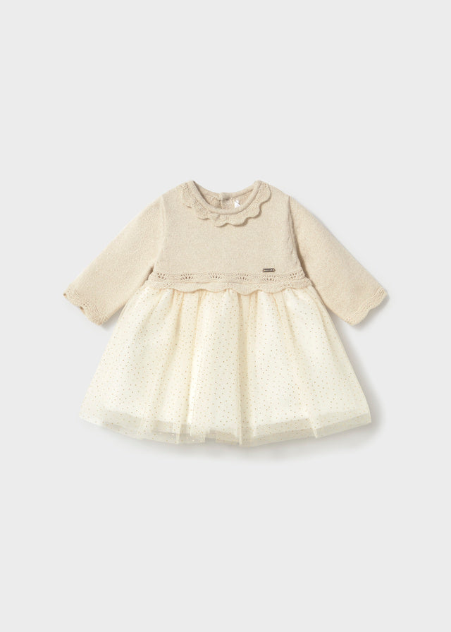 Tricot/tull dress