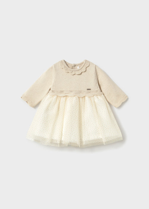 Tricot/tull dress