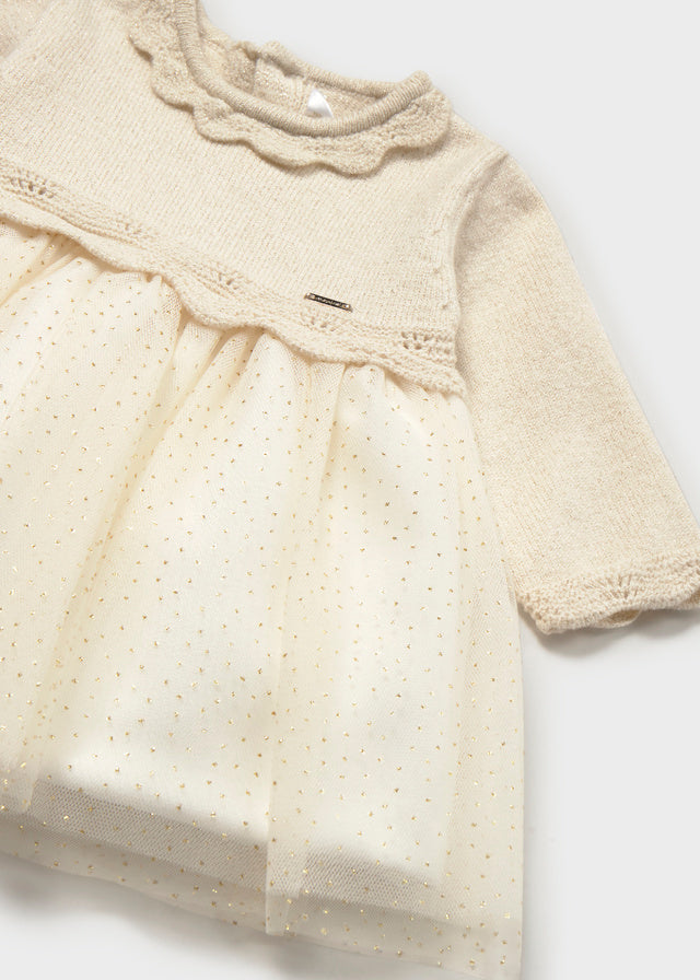 Tricot/tull dress
