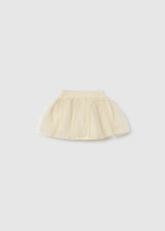 Tulle knit skirt set
