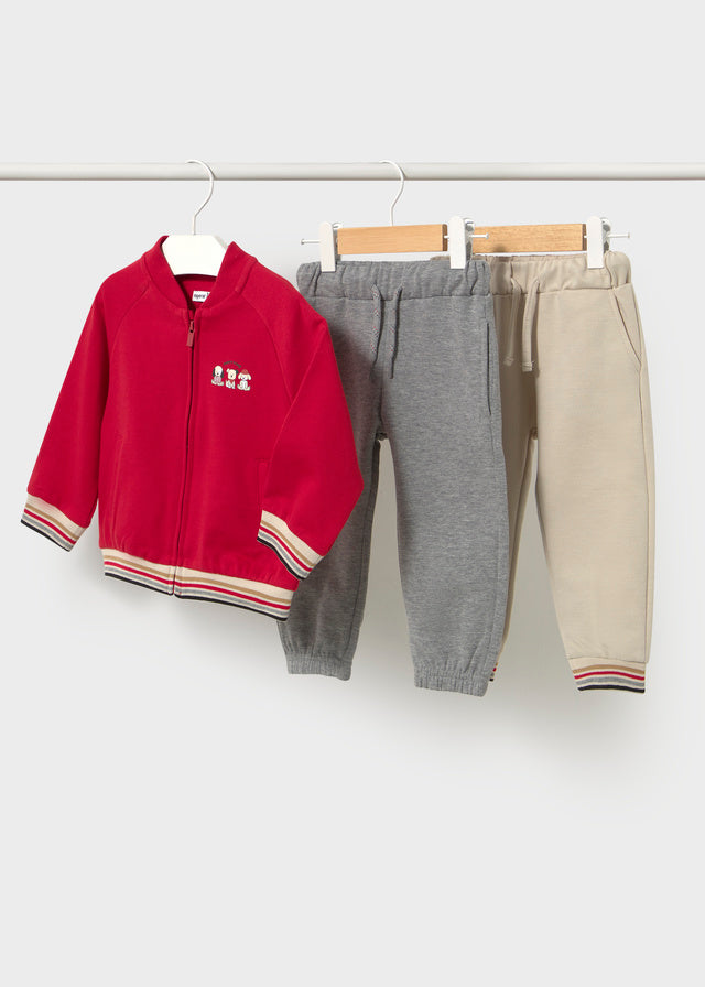 3-piece tracksuit w/ hoodie