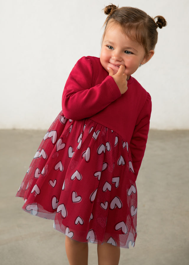 Knit tulle dress