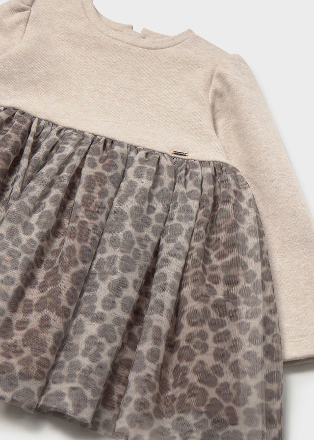Knit tulle dress