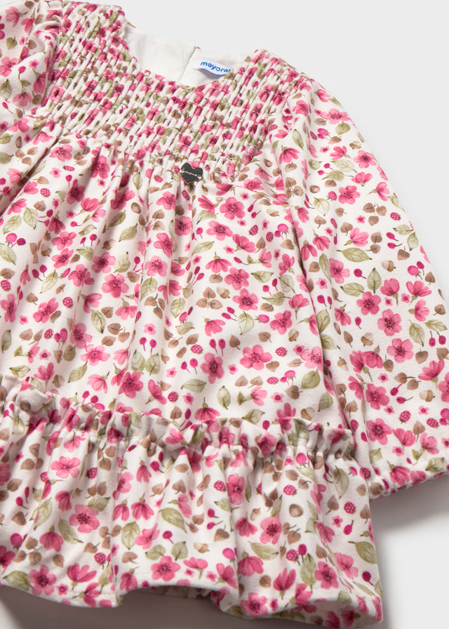 Printed velvet dress