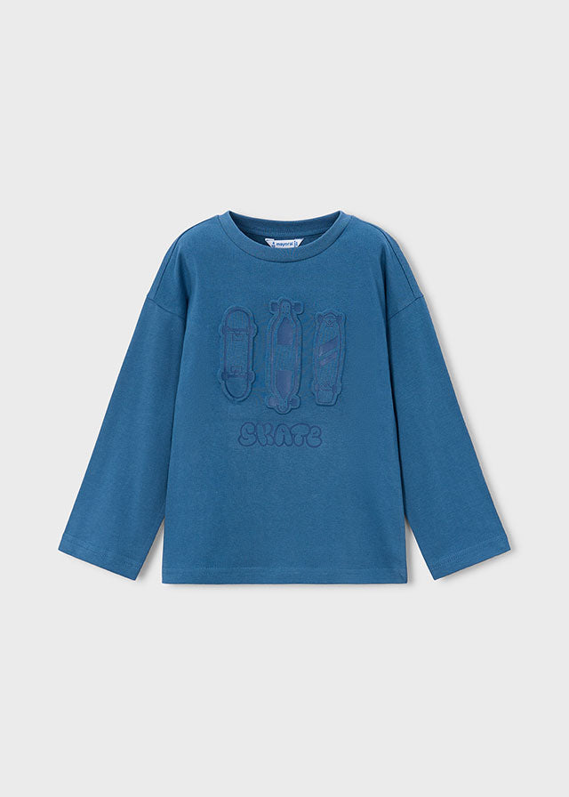 L/s t-shirt embossed pleats