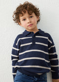 L/s knit polo