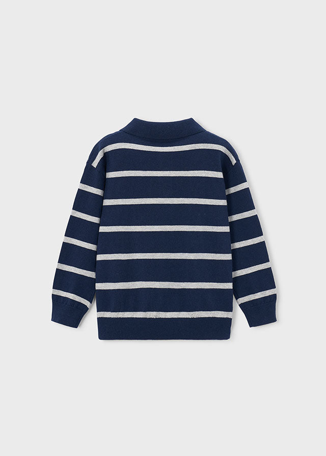 L/s knit polo