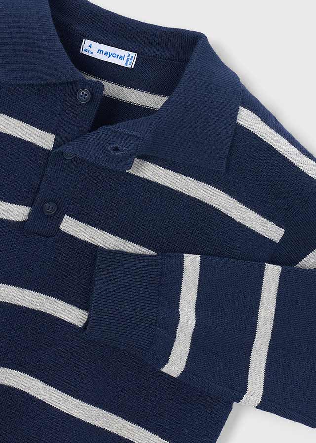 L/s knit polo