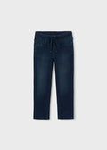 Soft denim jogger pants