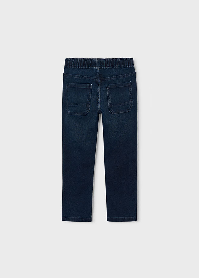 Soft denim jogger pants