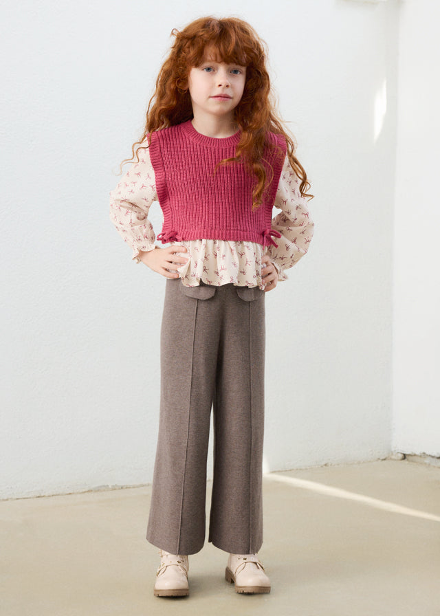 Knitted long pants