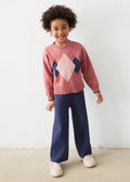 Long knit trousers set