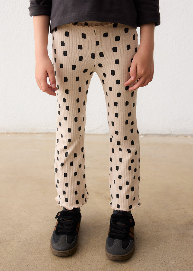 Rib knit flare leggings