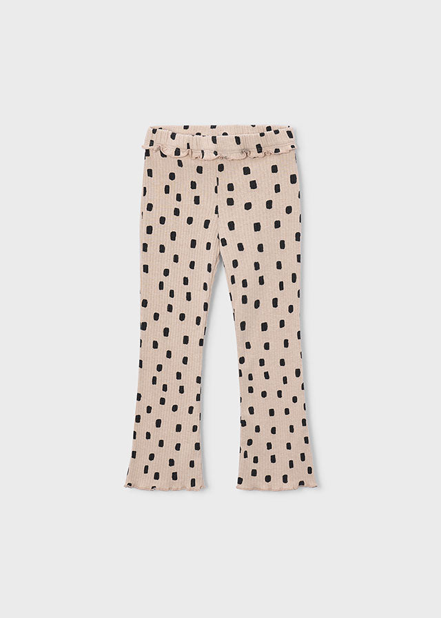 Rib knit flare leggings