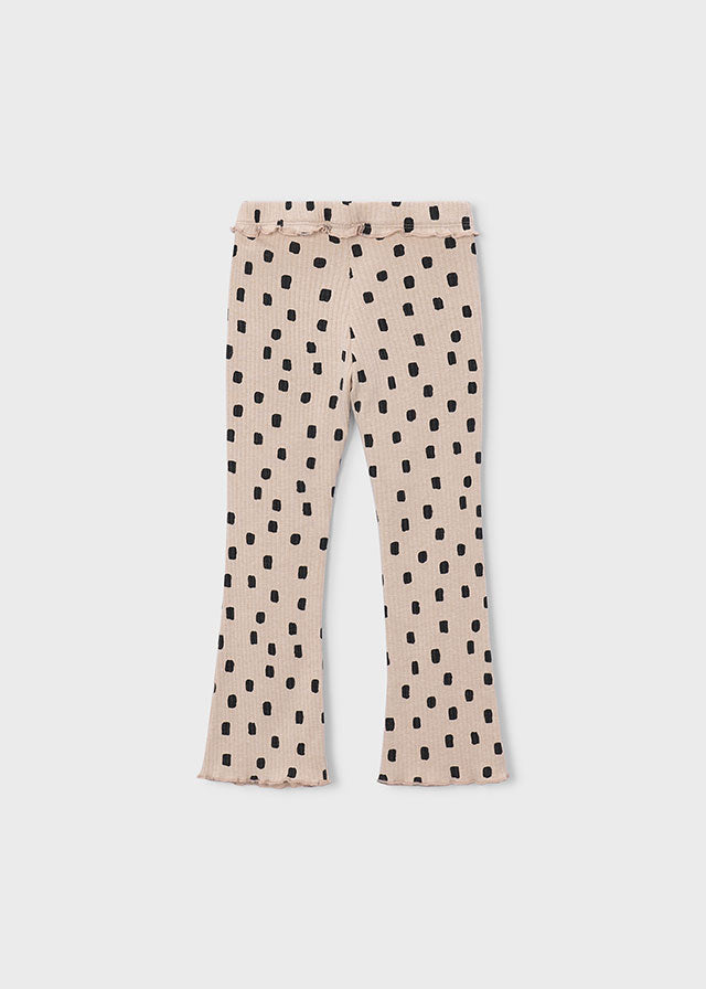 Rib knit flare leggings