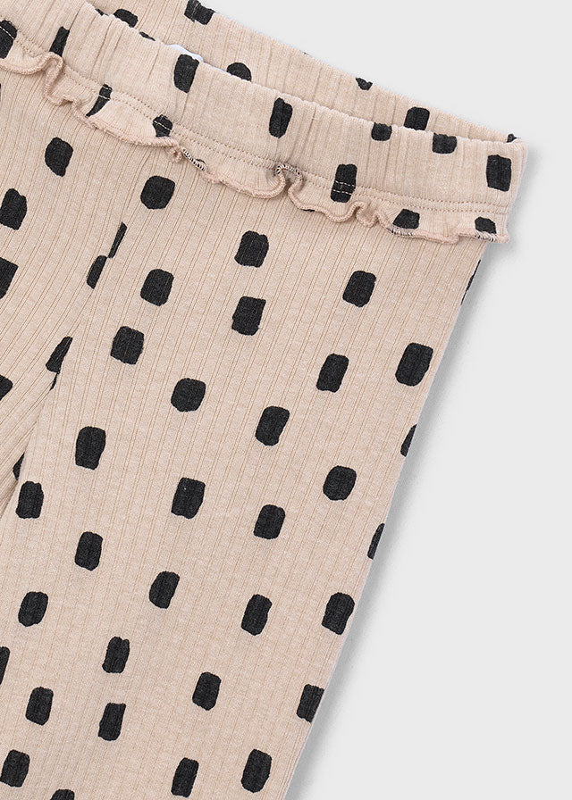Rib knit flare leggings
