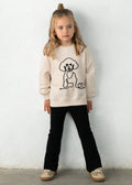 Drawstring fleece leggings set