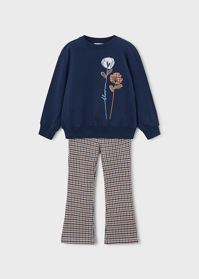 Printed fleece leggings set