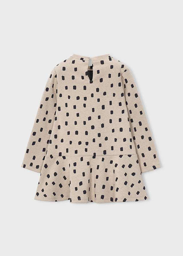 Jacquard knit dress with bag